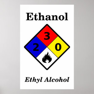 För varningssymbol för Ethanol MSDS affisch