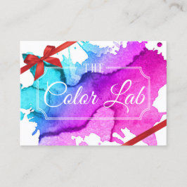 För vattenfärghår för presentkort | modern salong rabattkort