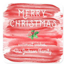 För vattenfärgjärnek för god jul röd