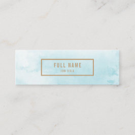 För vattenfärgkortkort för blått abstrakt mini visitkort