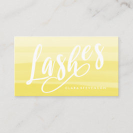 För vattenfärgpenseldrag för elegant gula snärtar visitkort