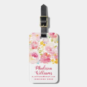 För vattenfärgrosor för Midsummer blommigt Bagagebricka