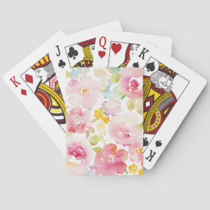 För vattenfärgrosor för Midsummer blommigt Casinokort