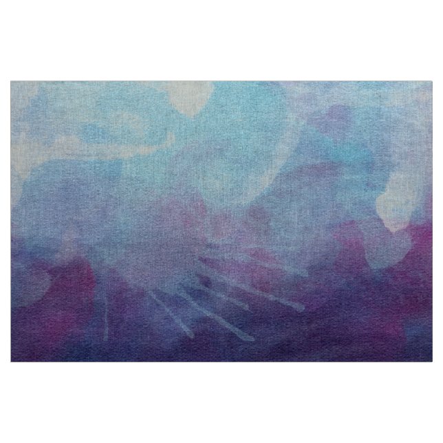 För vattenfärgstänk för blått purpurfärgad design tyg (Yard)