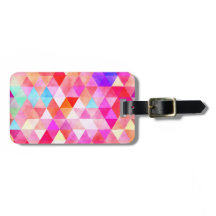 För vattenfärgtriangel för multifärgad rosa