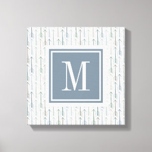 För vattenfärgWanderlust för Monogram mönste Canvastryck