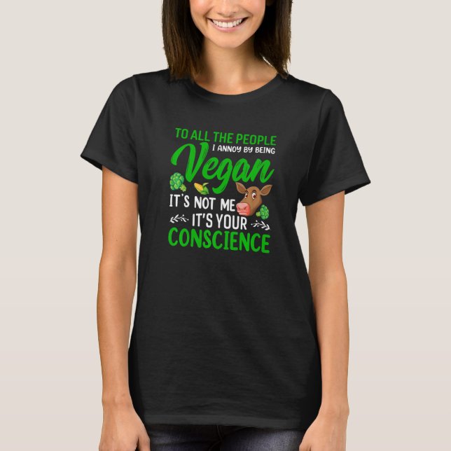 För växtbaserat vegetariskt växtbaserat peo med vä t shirt (Framsida)
