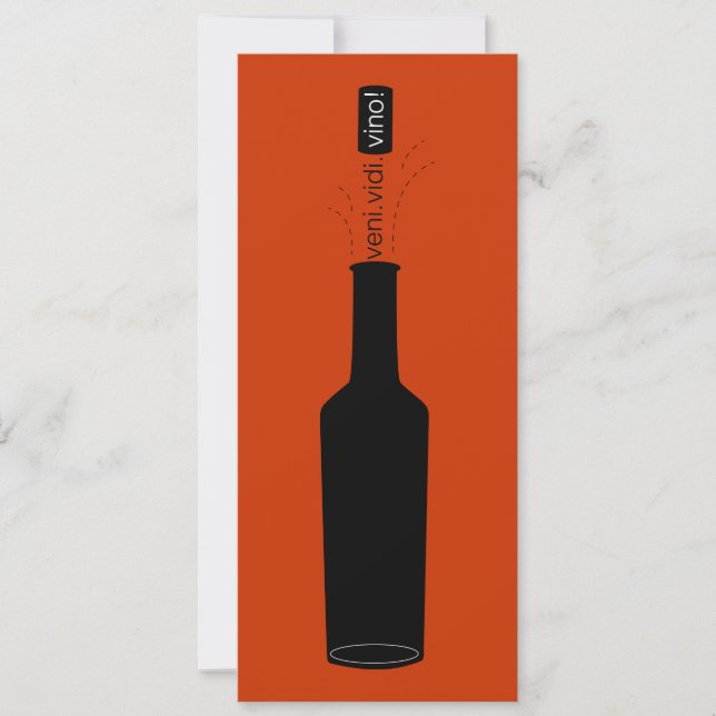 För Veni Vidi för vinälskare inbjudan för (Framsida)