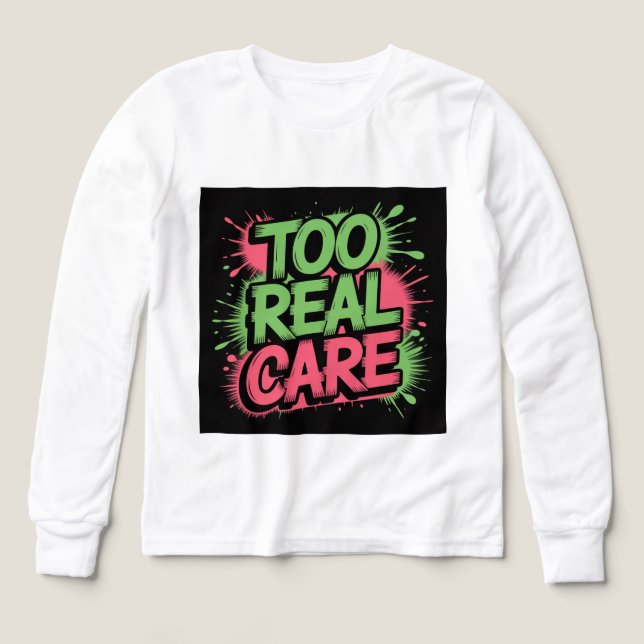 För verklig vård t shirt (Design framsida)