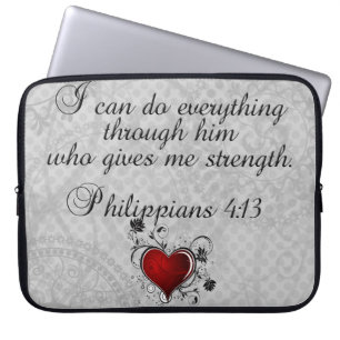 För VersePhilippians för bibel kristen 4:13 Laptop Fodral