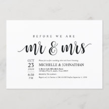 För vi är Herr och kortet för Fru middaginbjudan