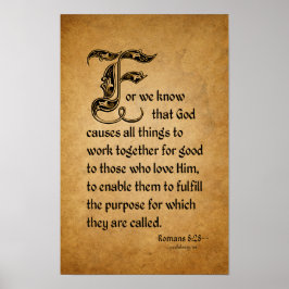 För vi vet att Gud (Scripture Romans 8:28) Poster