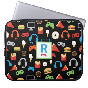För videospelparty för ungar Monogrammed Gamer för Laptop Fodral
