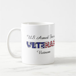 För Vietnam för veteranUS-krigsmakt Vet militär Kaffemugg