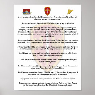 För vietnamkrigetveteran för MACV SOG vets Poster