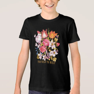 För vild för att vissna Vintage Blommor – Akvarell T Shirt