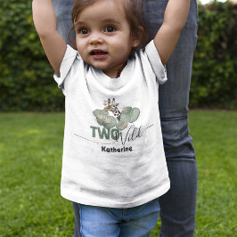 För Vild Tropisk Grönska Giraff Djur Födelsedag T Shirt