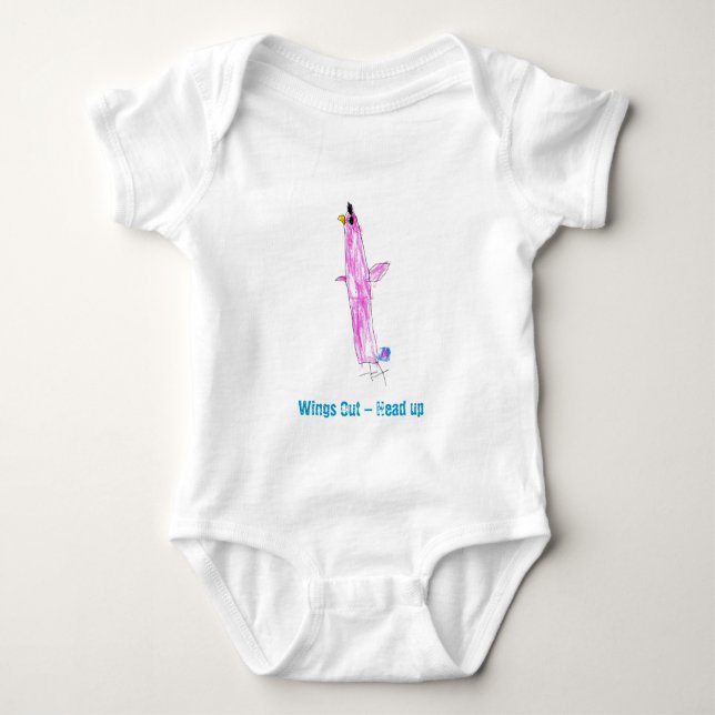 För vingar huvud ut - UPP T-shirt (Framsida)