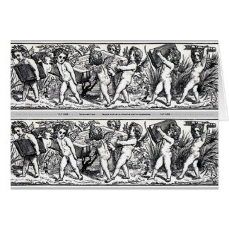 För vintage bokmärke för Cherubs för bok lite OBS Kort