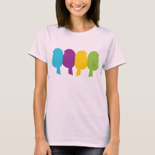 För vintage fågelChickadee lite T-shirt