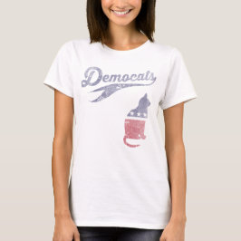 För vintage för Democats flickaktigt party roligt T-shirt