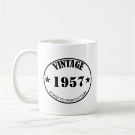 För vintageåldras för anpassade personalizable kaffemugg