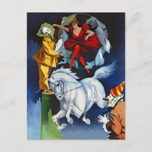 För vintagecirkus för tomma inbjudningar nyckfulla