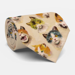 För vintagekatt för KATTER OCH för KATTUNGAR Slips