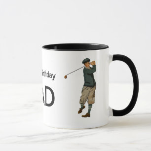 För vintagelook för anpassade känd mugg för Golf