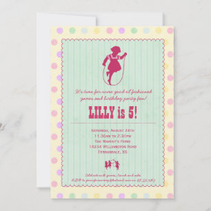 För vintageparty för Playtime rolig inbjudan -