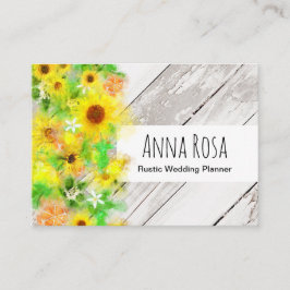 För vintagesolrosor för *~* Wood lantliga citroner Visitkort