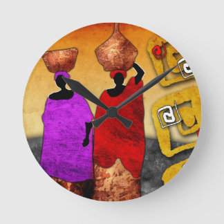 för vintagestil för afrika af047 retro gåvor rund klocka