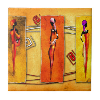 För vintagestil för afrika retro gåvor 01 kakelplatta