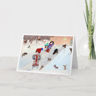 För vinter kul LeeMarie's Kreativa design Kort