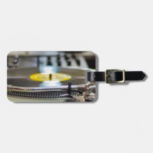 För vinylmusik för Turntable Retro vintage för Bagagebricka