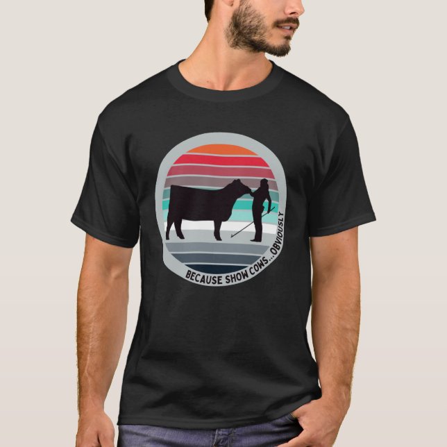 För Visa kor Roligten  Cattle visar F T Shirt (Framsida)
