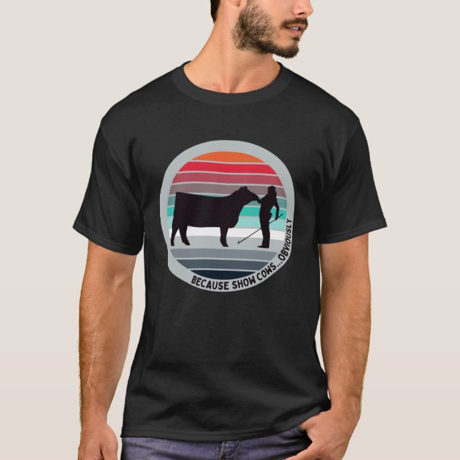 För Visa kor Roligten  Cattle visar F T Shirt (Framsida)