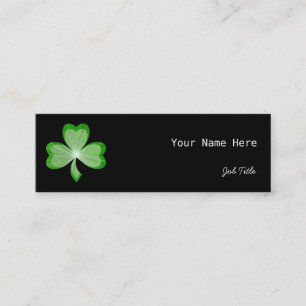 För visitkortsida för Shamrock svart smala Mini Visitkort
