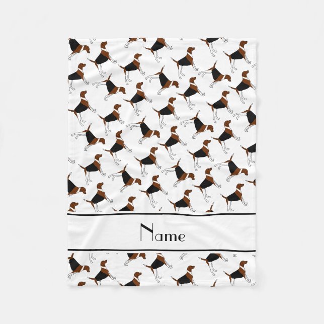 För vitamerikan för personlig kända hundar för fleecefilt (Framsidan)