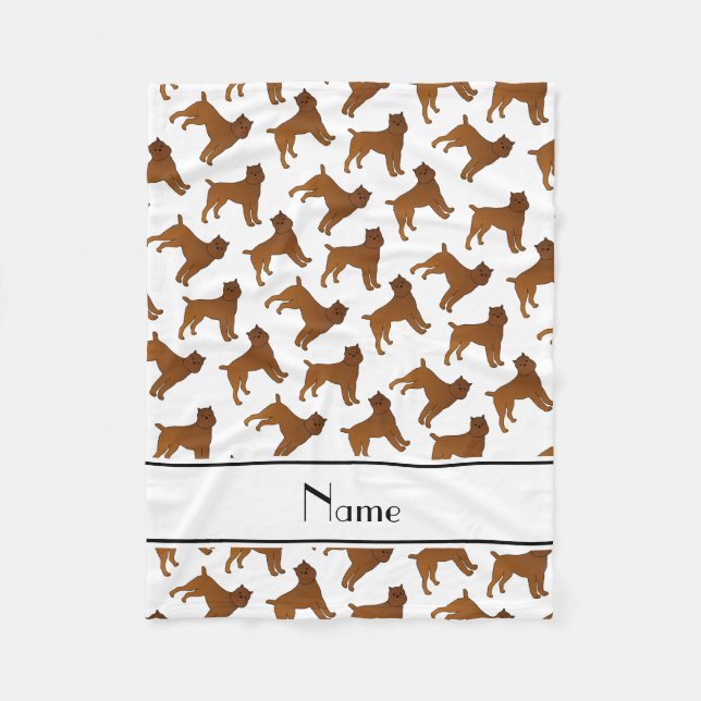 För vitbrussels för personlig kända hundar griffon fleecefilt (Framsidan)