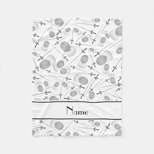 För vitfäktning för personlig känt mönster fleecefilt (Framsidan)