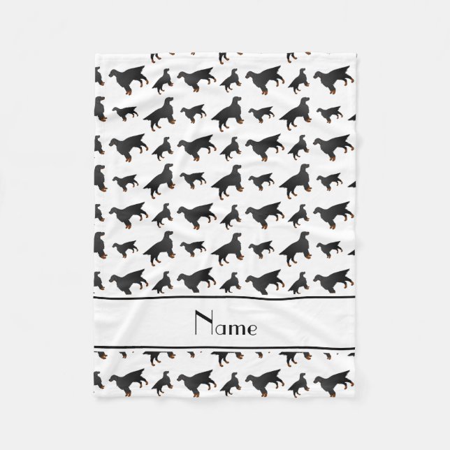 För vitgordon för personlig kända hundar setter fleecefilt (Framsidan)