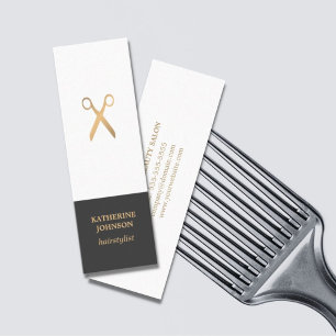För vithår för enkel elegant chic Faux guld- Mini Visitkort