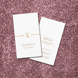 För vithår för modern elegant chic Faux guld- Visitkort