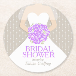 för vitklänning för möhippa purpurfärgat underlägg