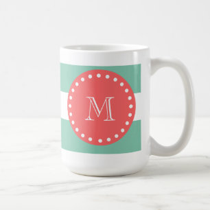 För vitrandar för Mint grönt mönster, Kaffemugg