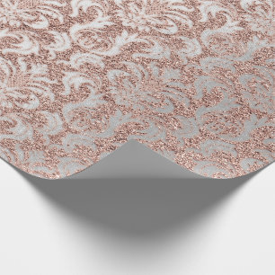 För vitroyal för damastast glitter rosa guld- presentpapper