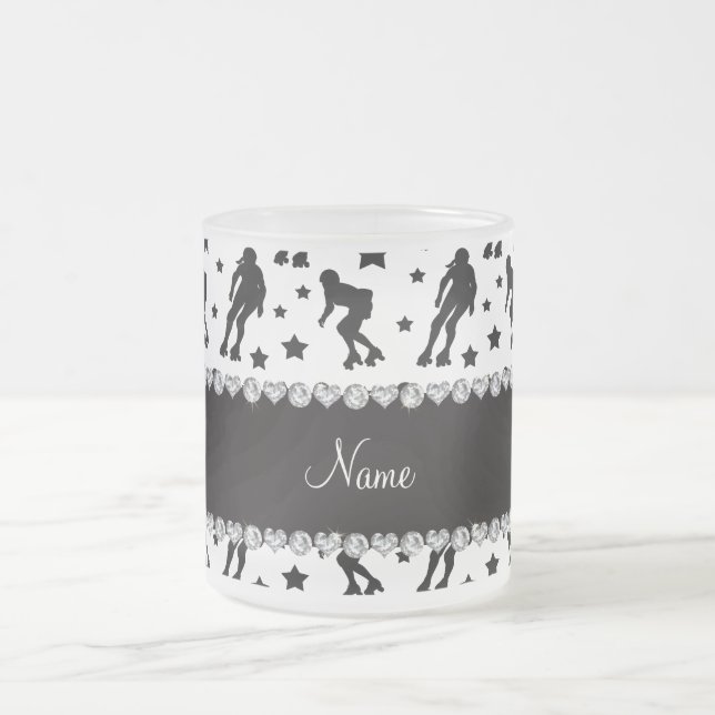 För vitrulle för anpassningsbar kända derby frostad glasmugg (Center)