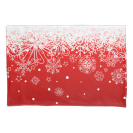 För vitsnowflaken för KRW kudder den röda Lacy