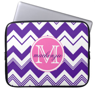 För vitsparre för Monogram känt purpurfärgat Laptop Sleeve